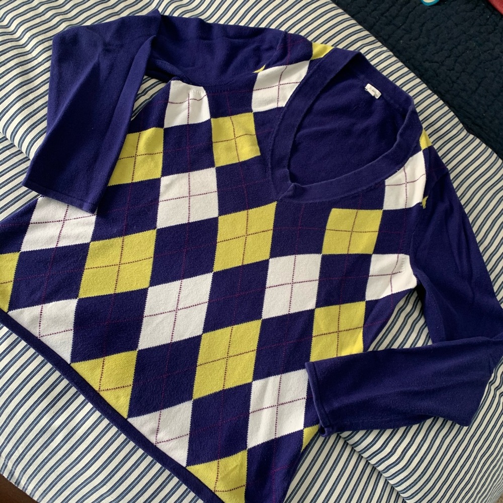 J Crew Argyle Sweater